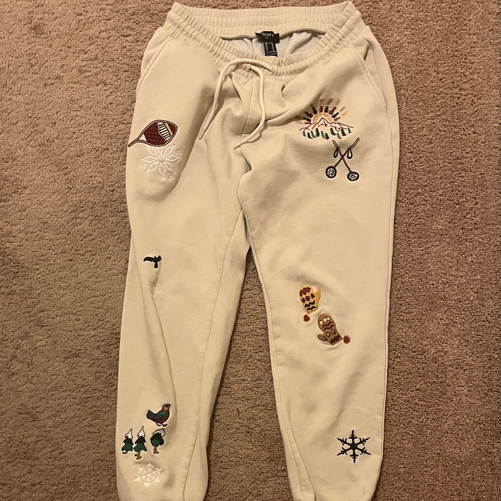 Forever 21 Joggers with Fun Patches